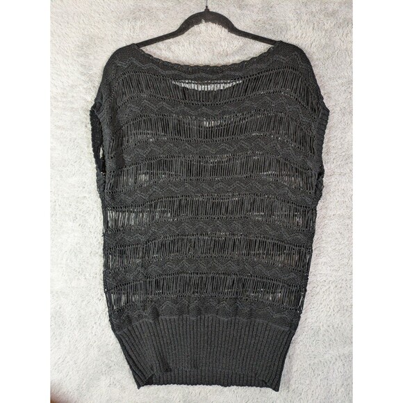 Black Sheer Lace Women's Top Large Rock Punk Witchy Whimsigoth - Picture 7 of 8